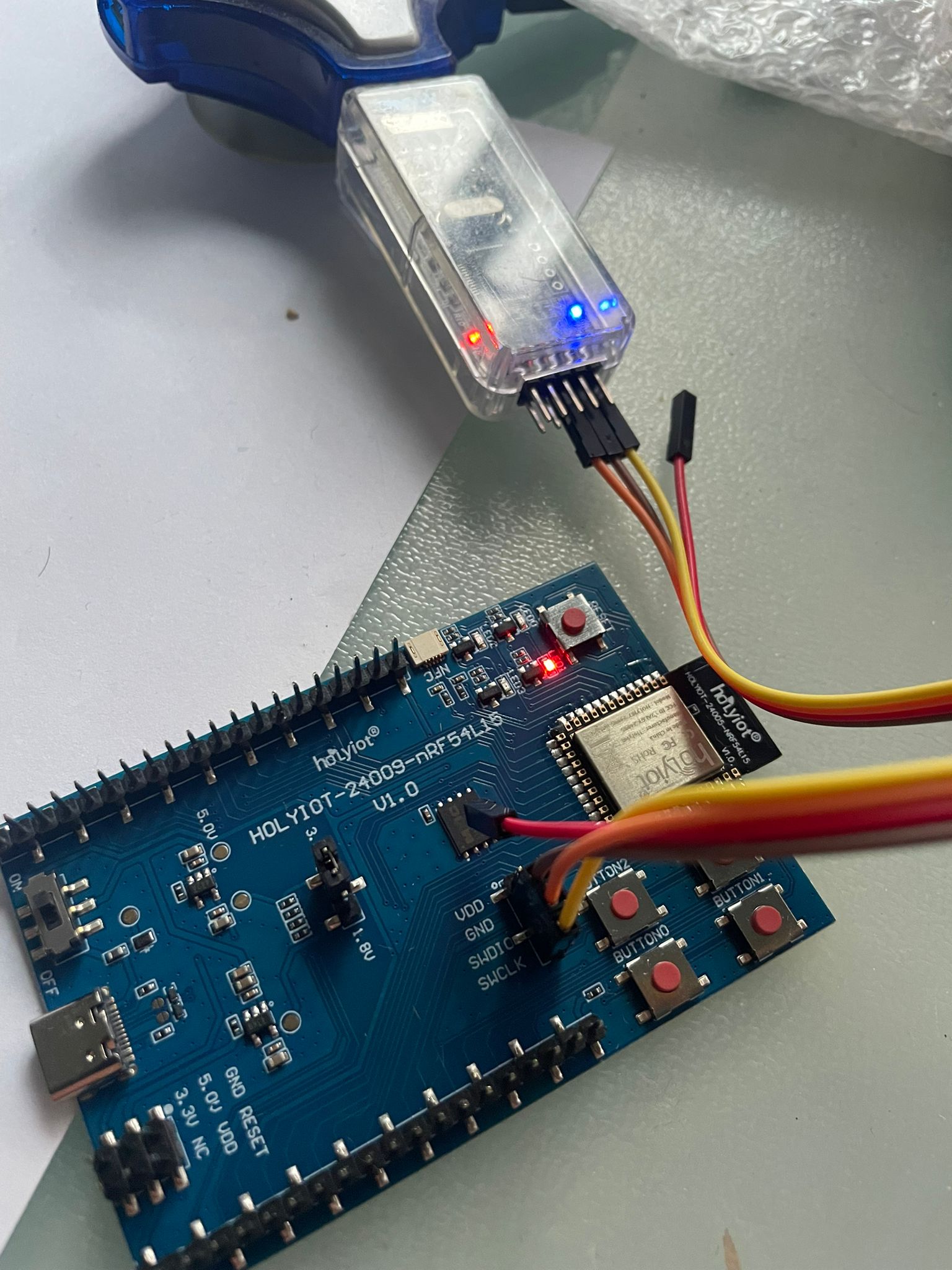 DAPLink + HOLYIOT-24009-nRF54L15 Evalboard